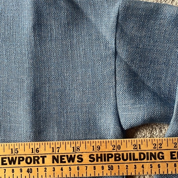 Tuckernuck Chambray Linen Fringe Shift Dress, Size Small - Picture 10 of 10